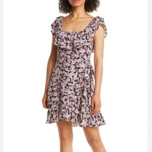 NWT Charles Henry Navy Floral Fit & Flare Dress XL